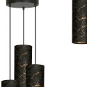 LAMPA WISZĄCA KARLI 3 BL PREMIUM MARBEL BLACK kolor czarny / złoty