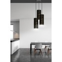 LAMPA WISZĄCA KARLI 3 BL PREMIUM MARBEL BLACK kolor czarny / złoty