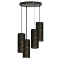 LAMPA WISZĄCA KARLI 4 BL PREMIUM MARBEL BLACK kolor czarny / złoty