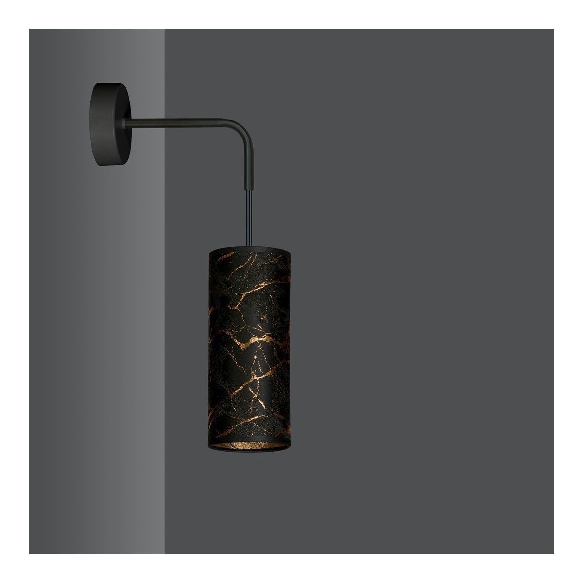 KINKIET KARLI K1 BL MARBEL BLACK kolor czarny / złoty