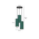 LAMPA WISZĄCA BENTE 3 BL PREMIUM GREEN kolor zielony / złoty
