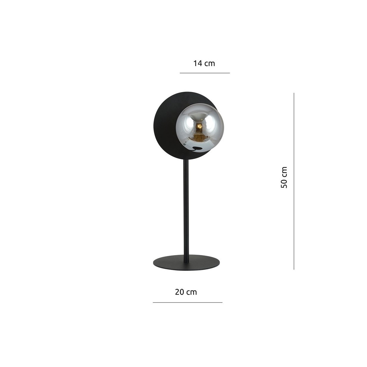 Lampka biurkowa OSLO LN BLACK/GRAFIT kolor grafit polska produkcja