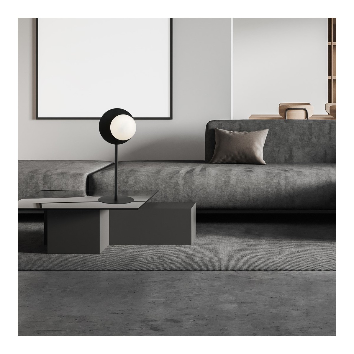 Lampka biurkowa OSLO LN BLACK/OPAL kolor biały polska produkcja