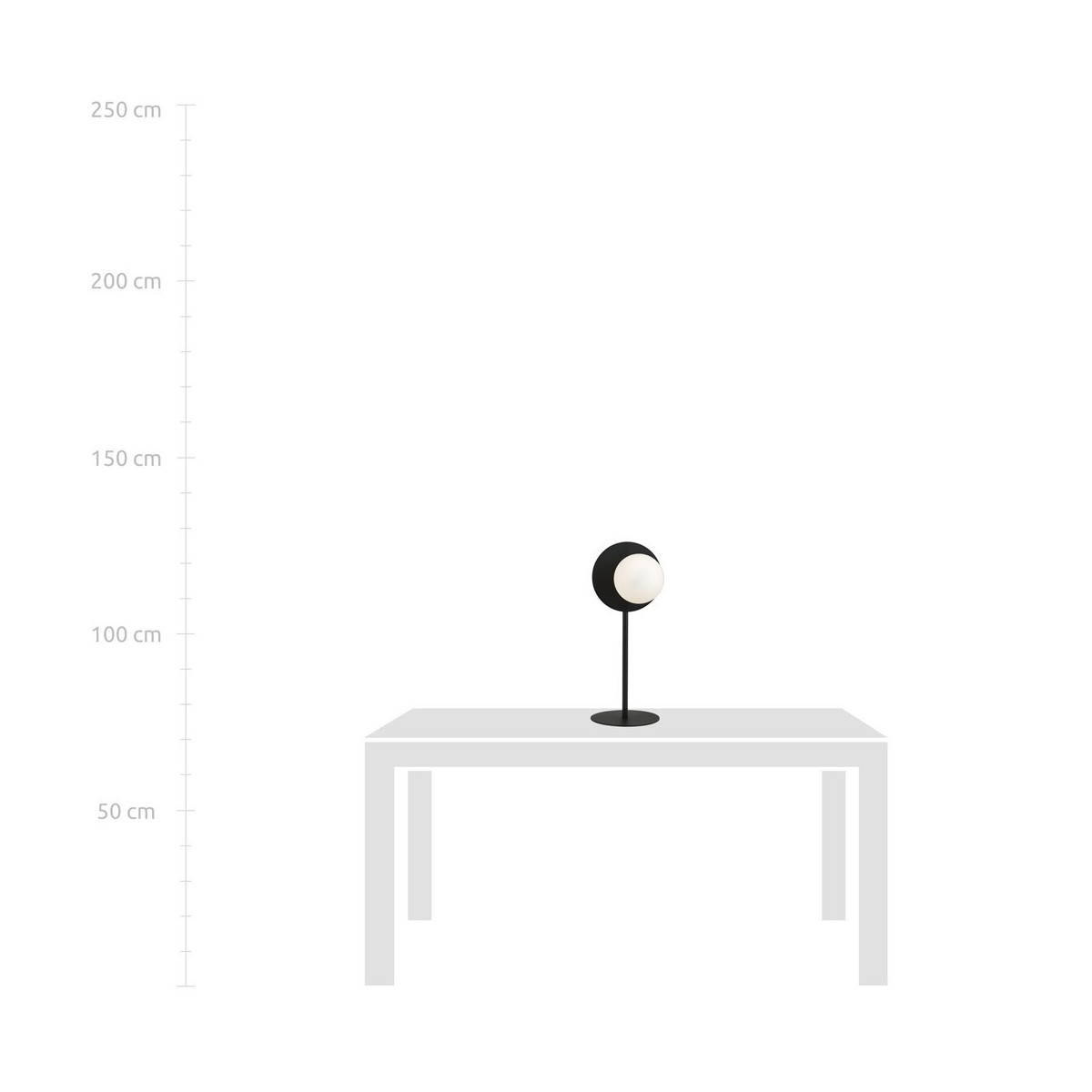 Lampka biurkowa OSLO LN BLACK/OPAL kolor biały polska produkcja