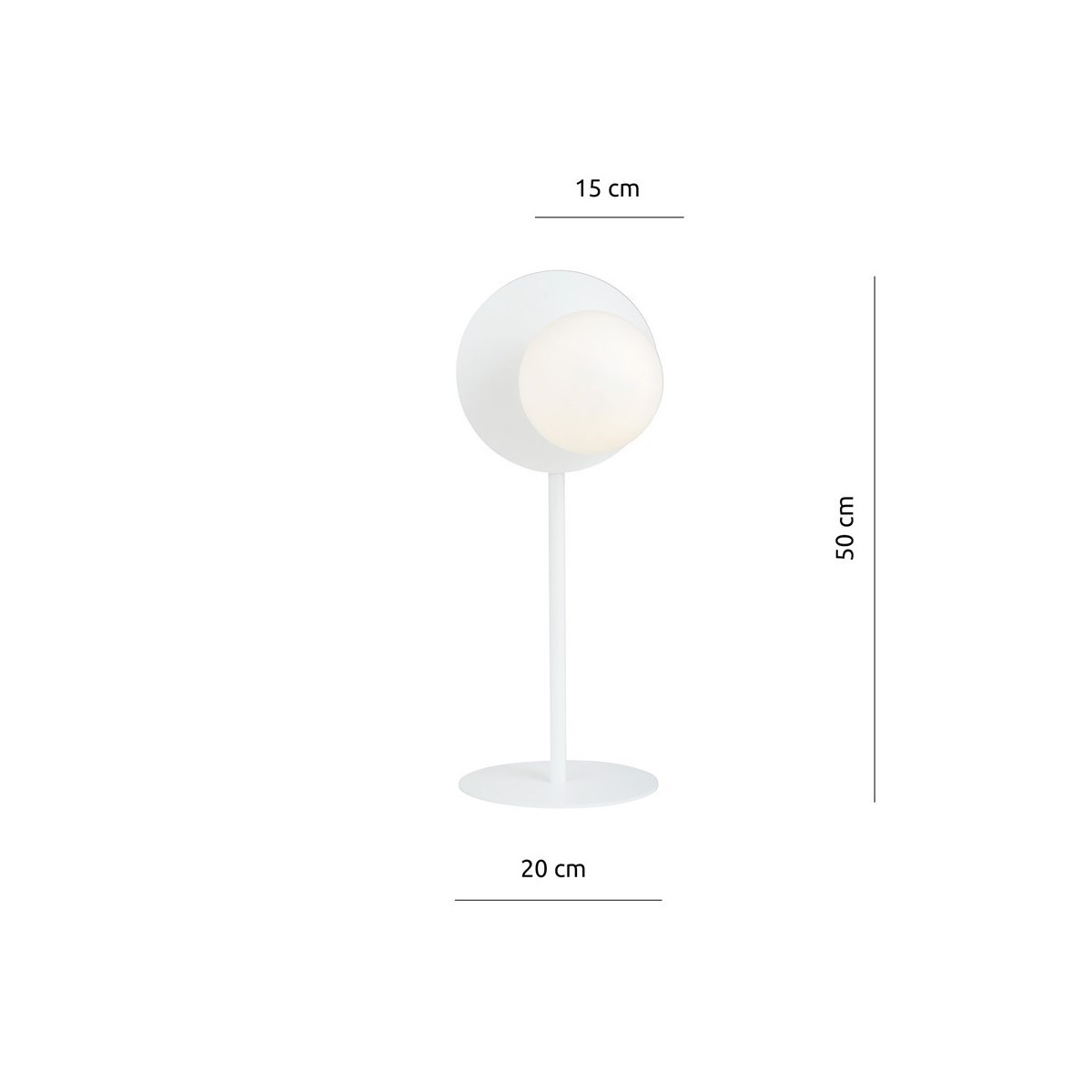 Lampka biurkowa OSLO LN WHITE/OPAL kolor biały polska produkcja