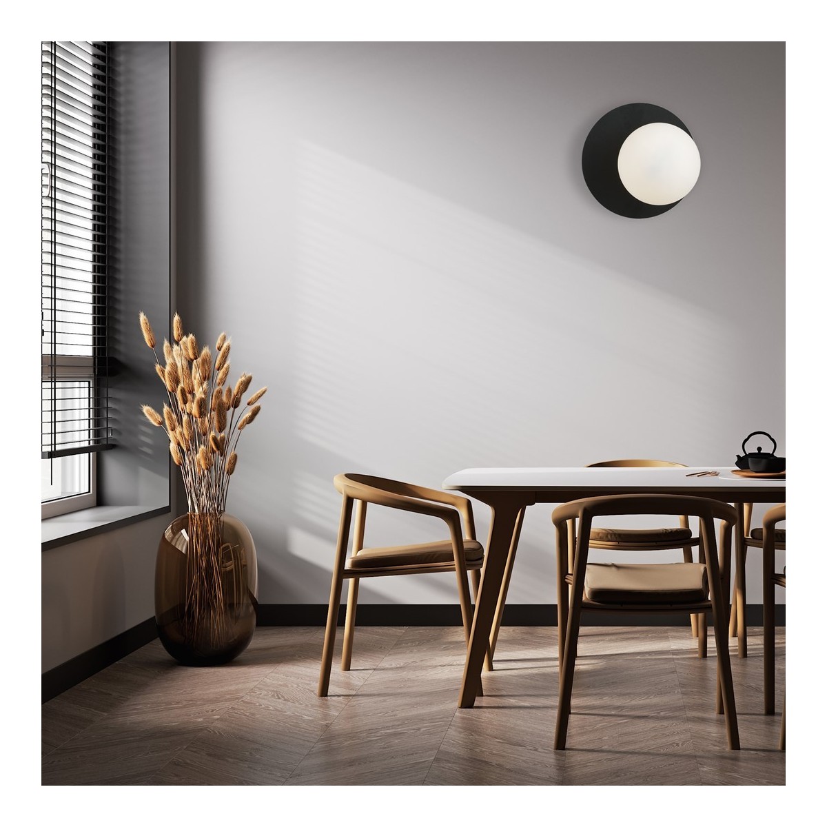 Kinkiet OSLO K1 BLACK/OPAL kolor biały polska produkcja