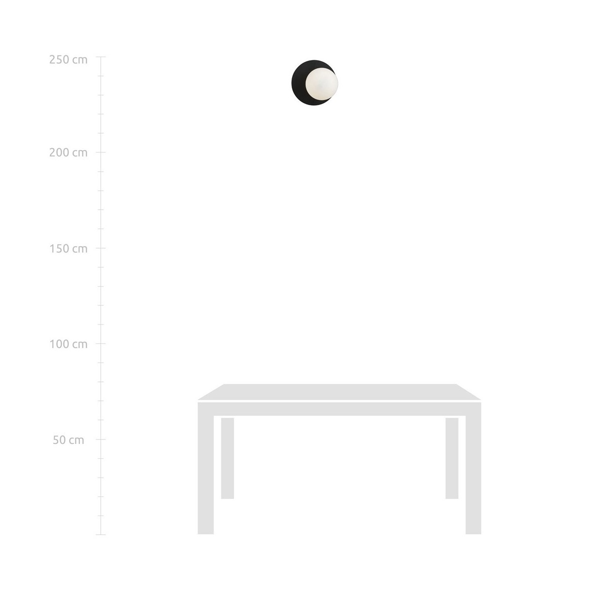 Kinkiet OSLO K1 BLACK/OPAL kolor biały polska produkcja