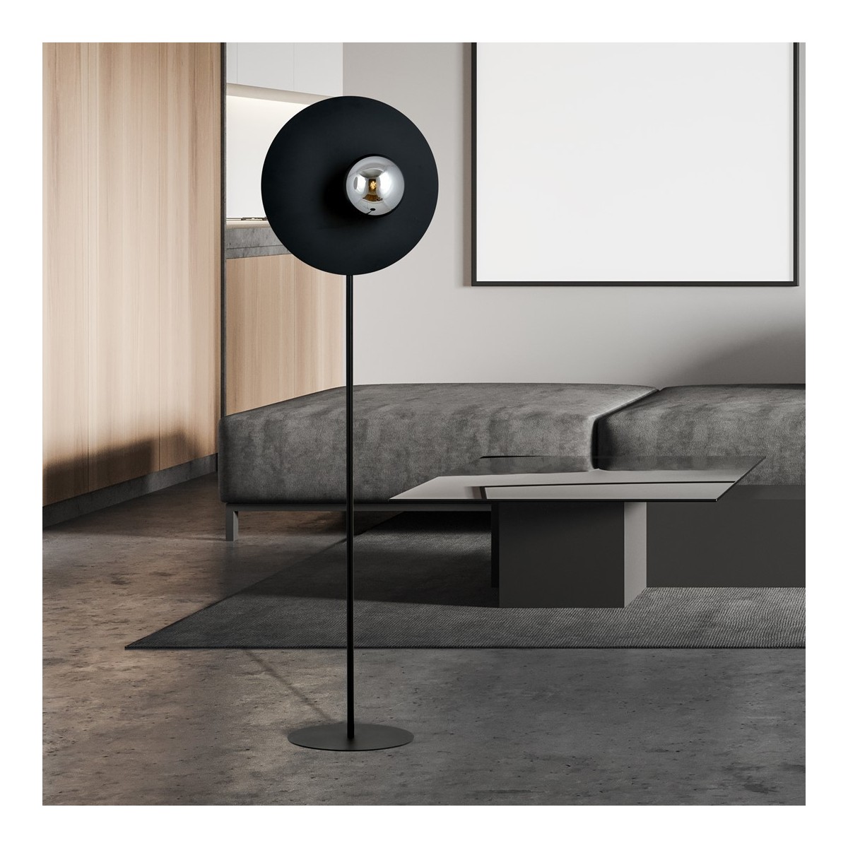 Lampa stojąca OSLO LP BLACK/GRAFIT kolor grafit polska produkcja