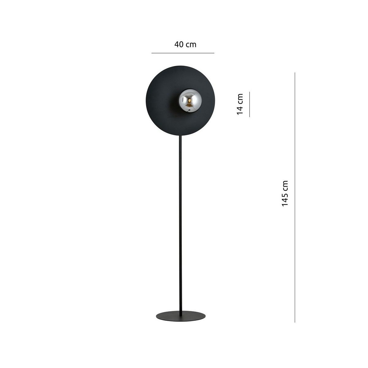 Lampa stojąca OSLO LP BLACK/GRAFIT kolor grafit polska produkcja