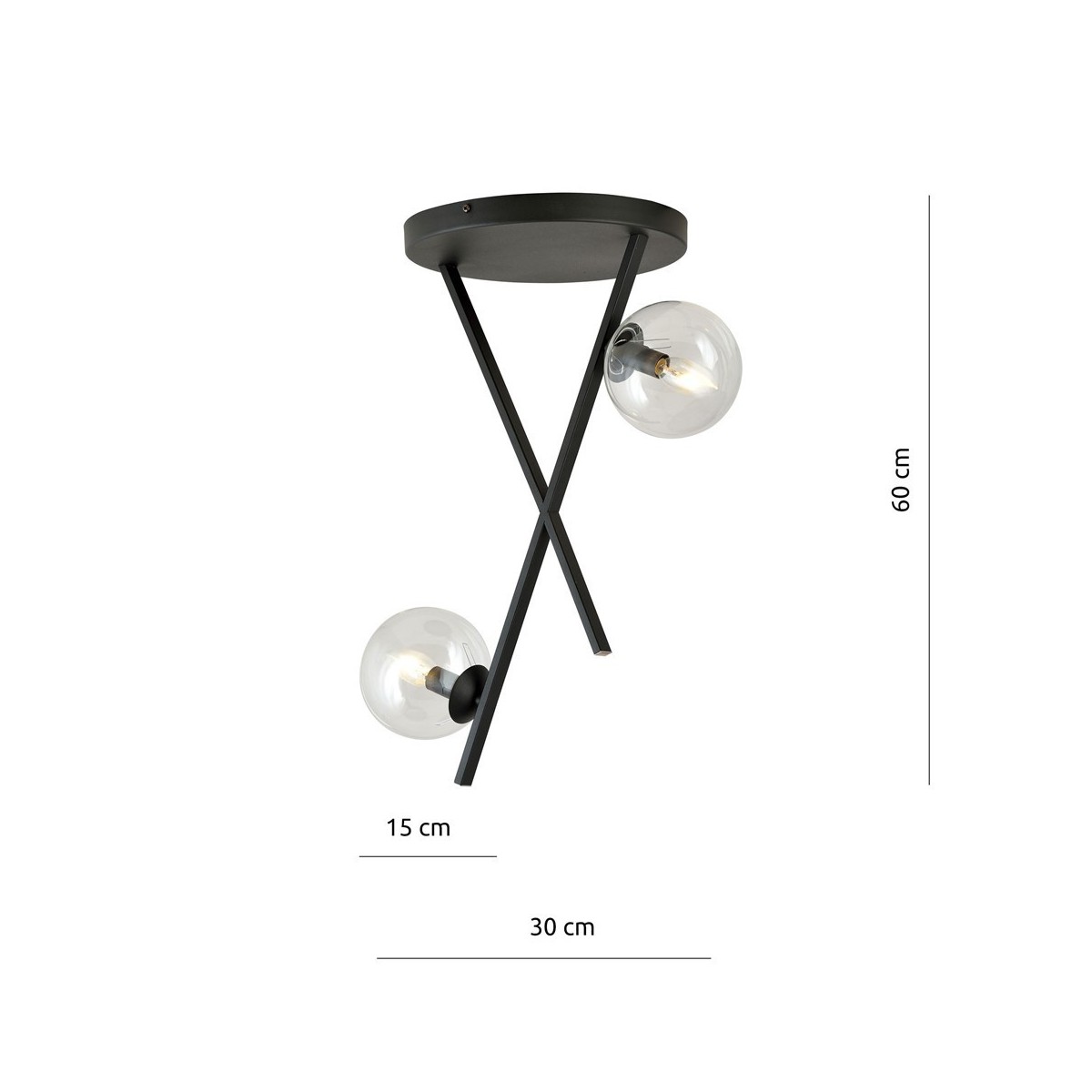 Żyrandol RIVER 2 TRANSPARENT kolor transparentny polska produkcja