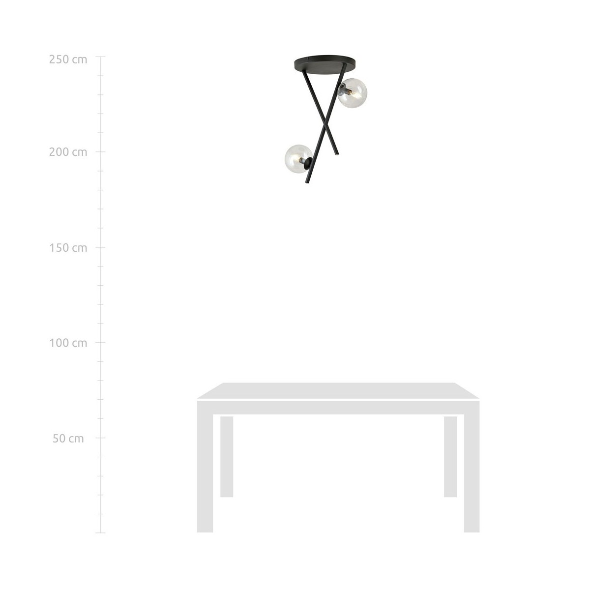 Żyrandol RIVER 2 TRANSPARENT kolor transparentny polska produkcja