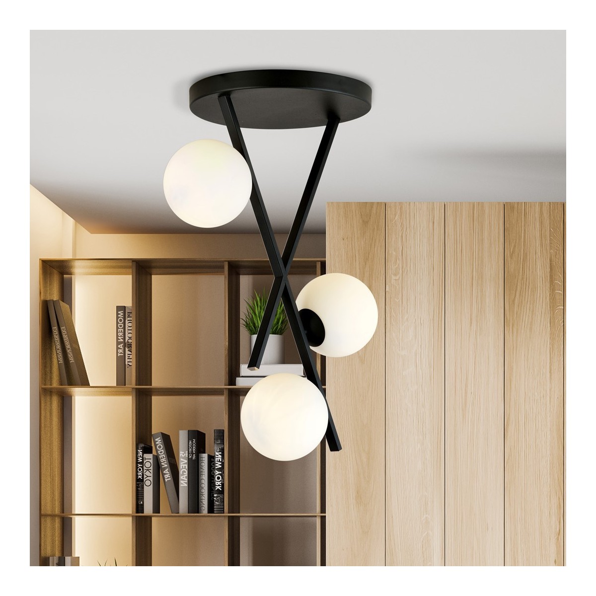 Żyrandol RIVER 3 OPAL kolor biały polska produkcja