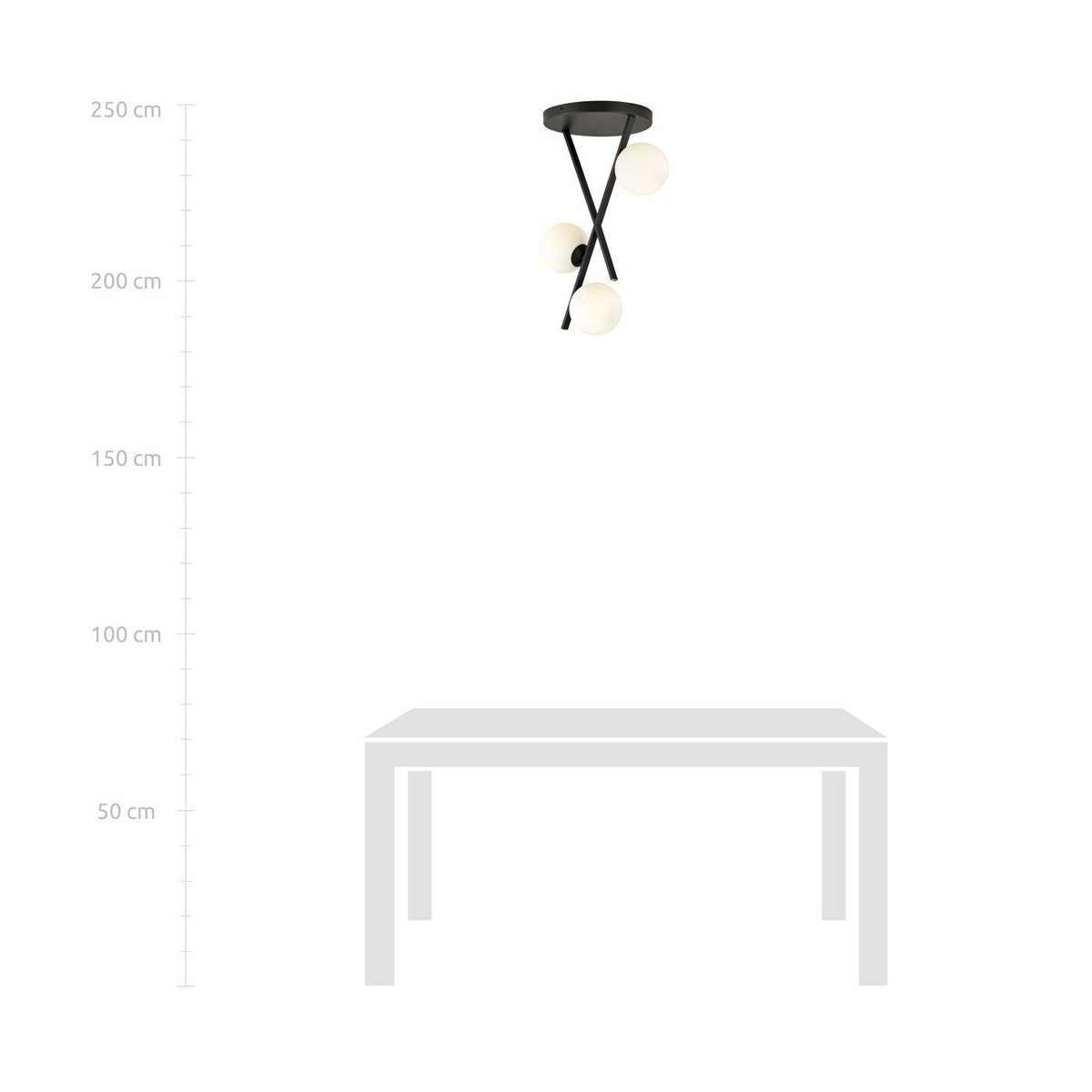 Żyrandol RIVER 3 OPAL kolor biały polska produkcja