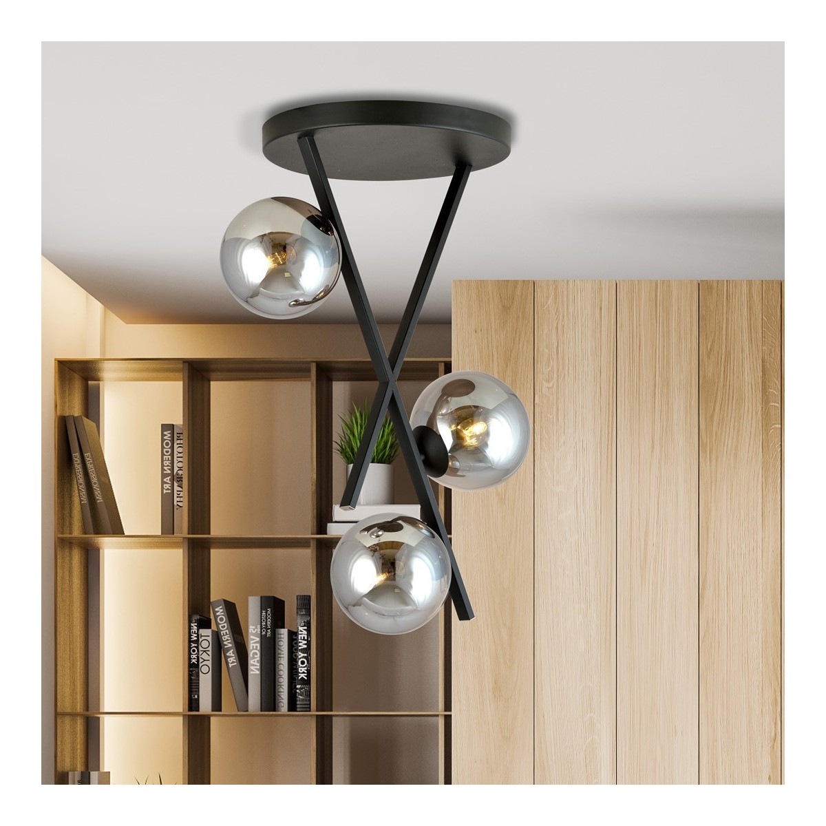 Żyrandol RIVER 3 GRAFIT kolor grafit polska produkcja