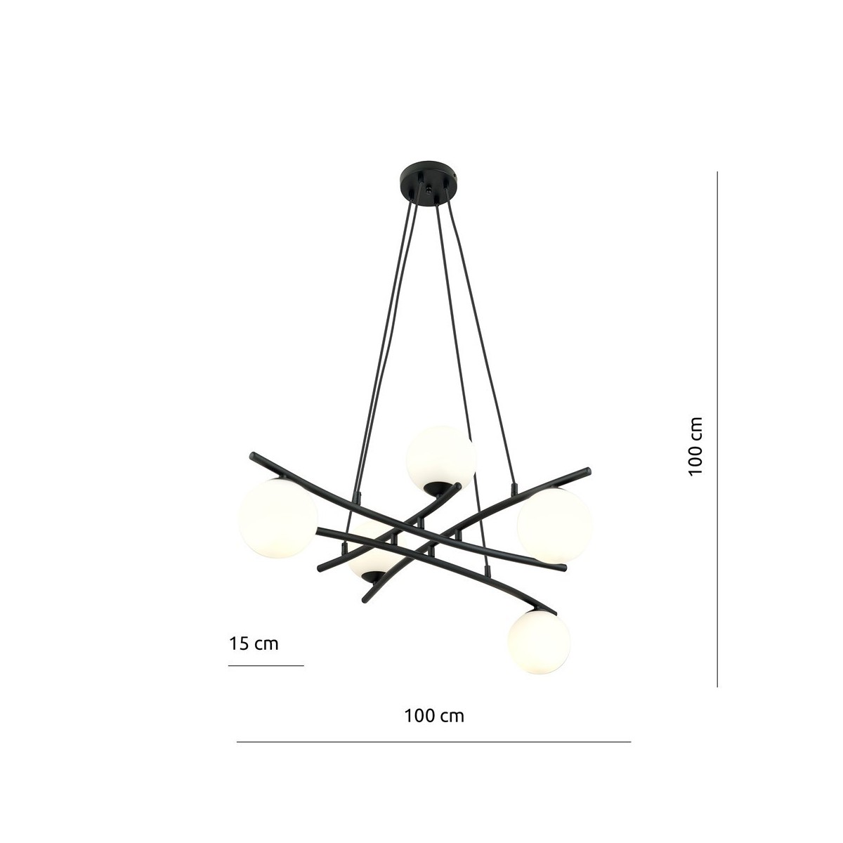 Lampa wisząca ESSA 5 OPAL kolor biały polska produkcja