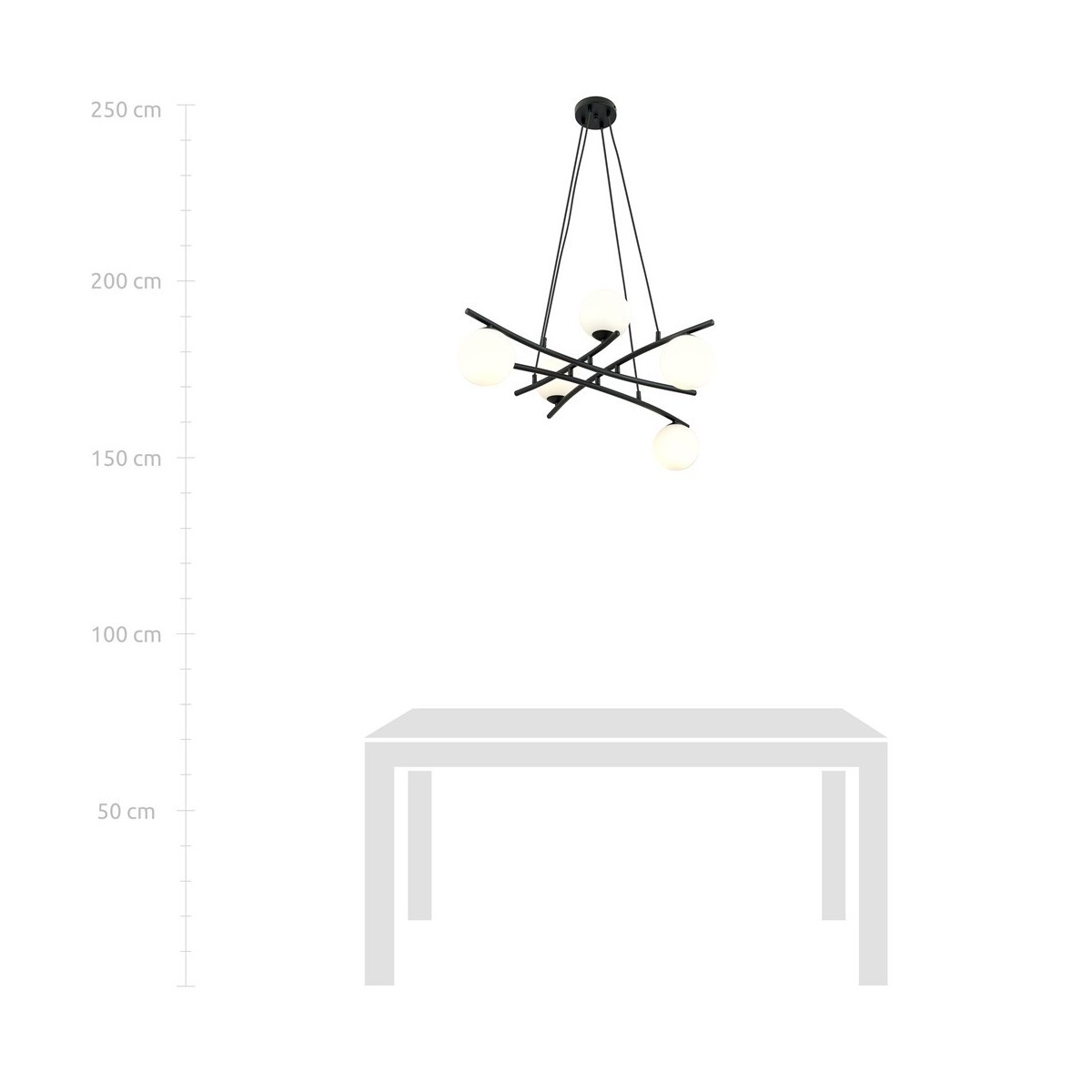 Lampa wisząca ESSA 5 OPAL kolor biały polska produkcja