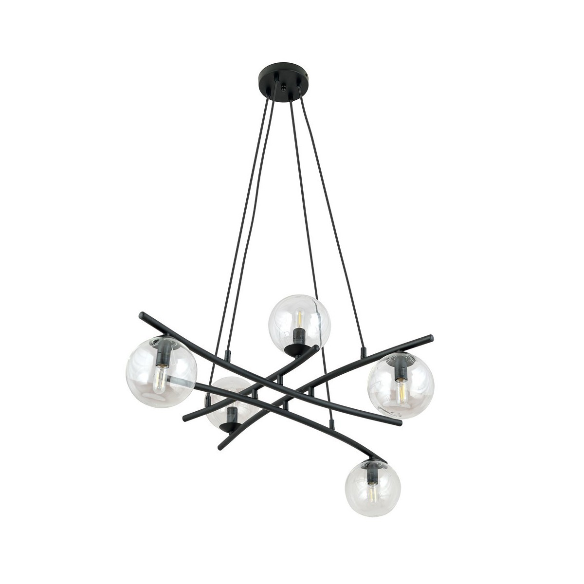 Lampa wisząca ESSA 5 TRANSPARENT kolor transparentny polska produkcja