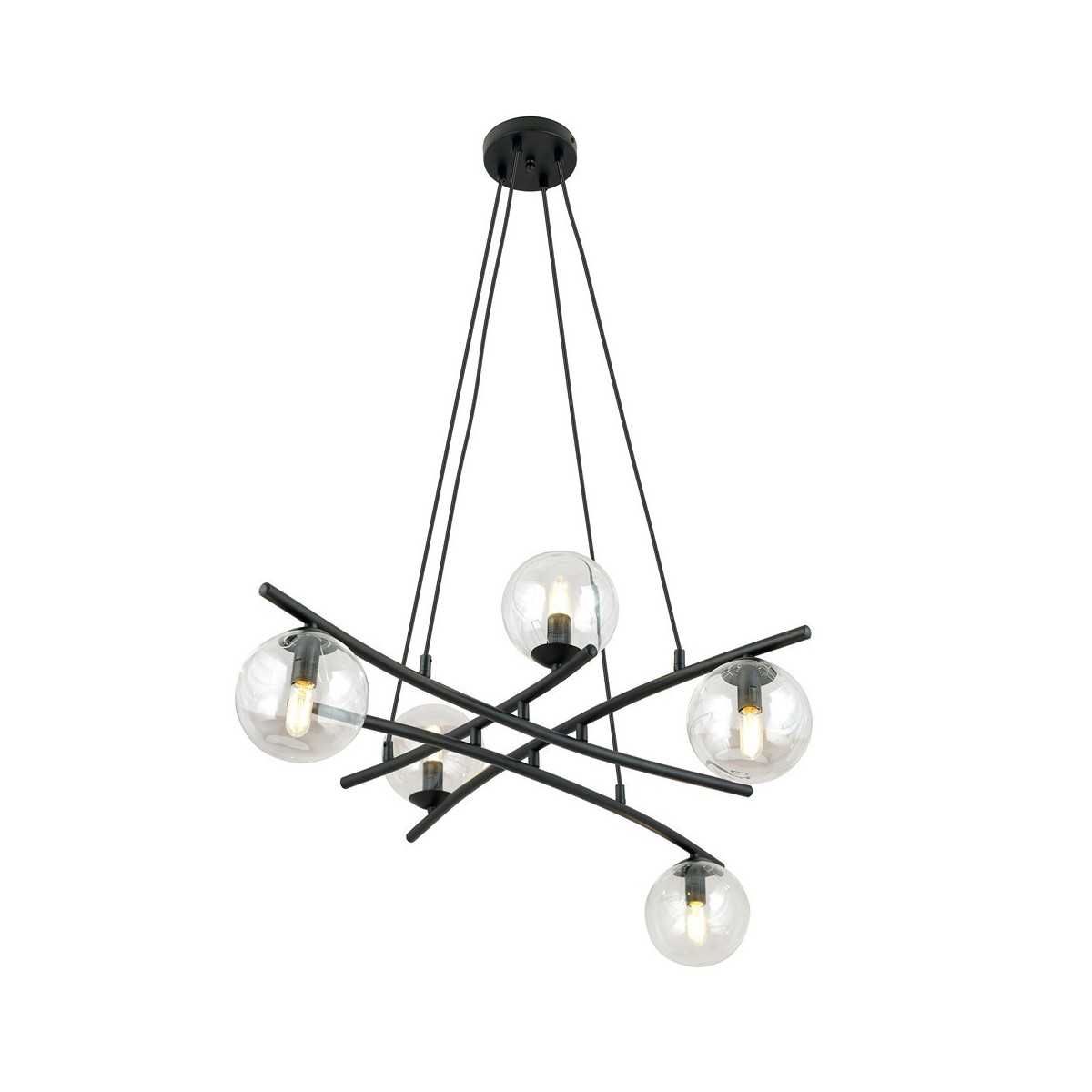Lampa wisząca ESSA 5 TRANSPARENT kolor transparentny polska produkcja