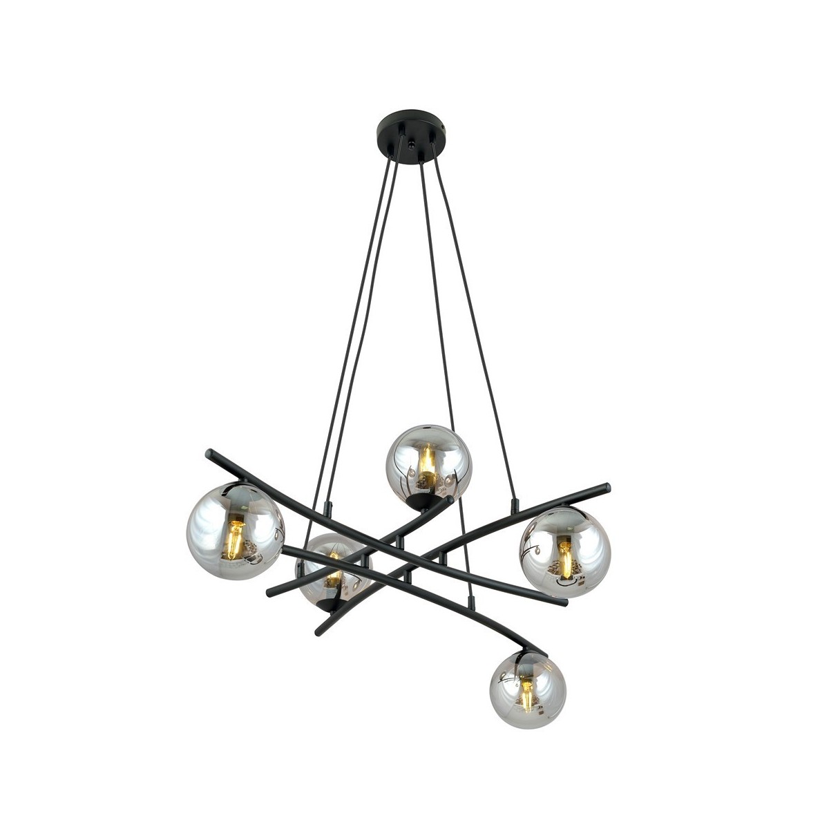 Lampa wisząca ESSA 5 GRAFIT kolor grafit polska produkcja