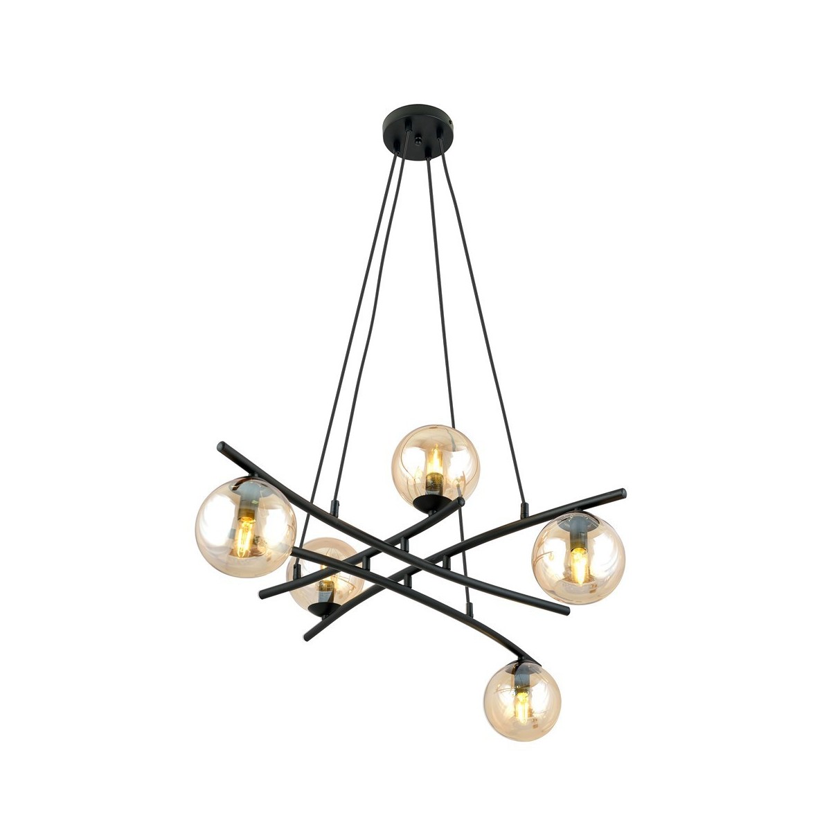 Lampa wisząca ESSA 5 miodowy kolor miodowy polska produkcja