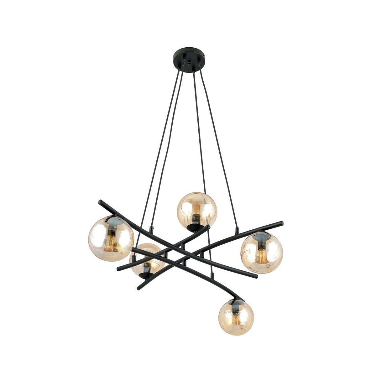 Lampa wisząca ESSA 5 miodowy kolor miodowy polska produkcja