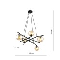 Lampa wisząca ESSA 5 miodowy kolor miodowy polska produkcja