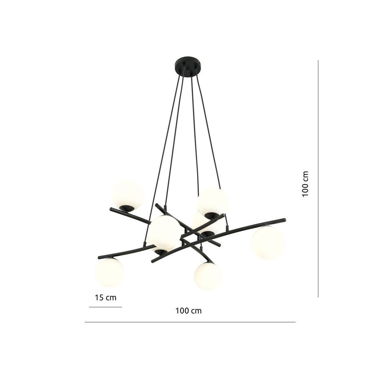 Lampa wisząca ESSA 8 OPAL kolor biały polska produkcja