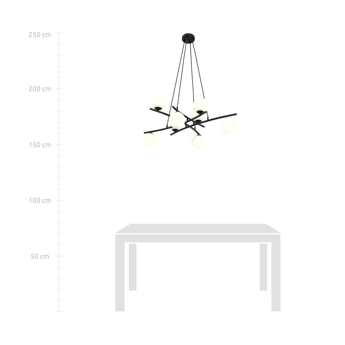 Lampa wisząca ESSA 8 OPAL kolor biały polska produkcja