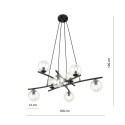 Lampa wisząca ESSA 8 TRANSPARENT kolor transparentny polska produkcja