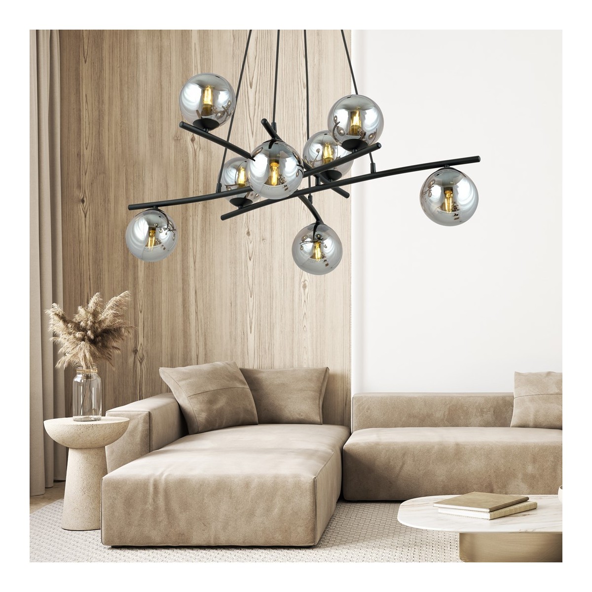 Lampa wisząca ESSA 8 GRAFIT kolor grafit polska produkcja