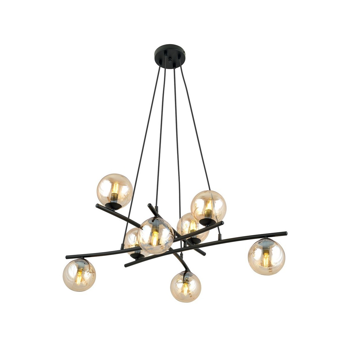 Lampa wisząca ESSA 8 miodowy kolor miodowy polska produkcja