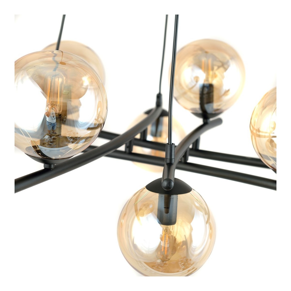 Lampa wisząca ESSA 8 miodowy kolor miodowy polska produkcja