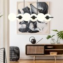 Lampa wisząca RORY 6 OPAL kolor biały polska produkcja