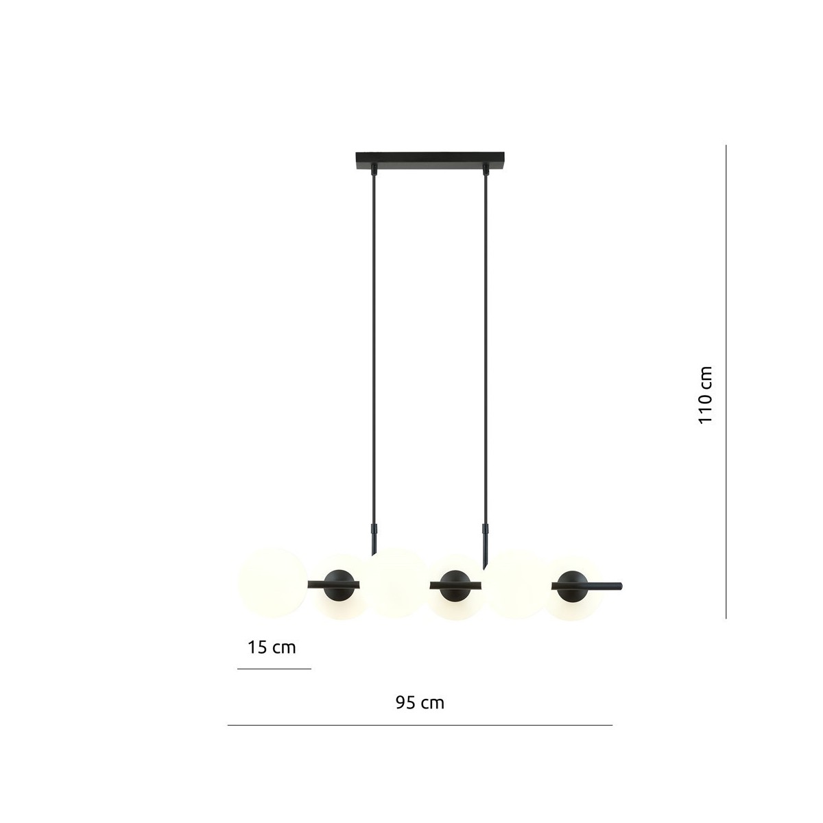 Lampa wisząca RORY 6 OPAL kolor biały polska produkcja