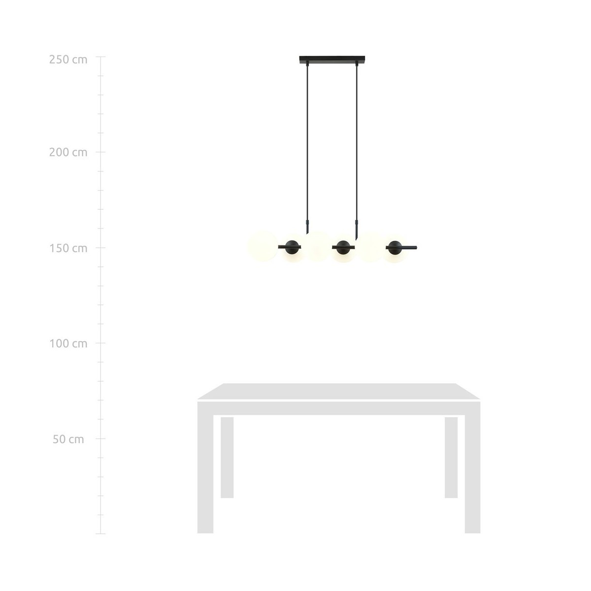 Lampa wisząca RORY 6 OPAL kolor biały polska produkcja