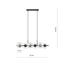 Lampa wisząca RORY 6 TRANSPARENT kolor transparentny polska produkcja