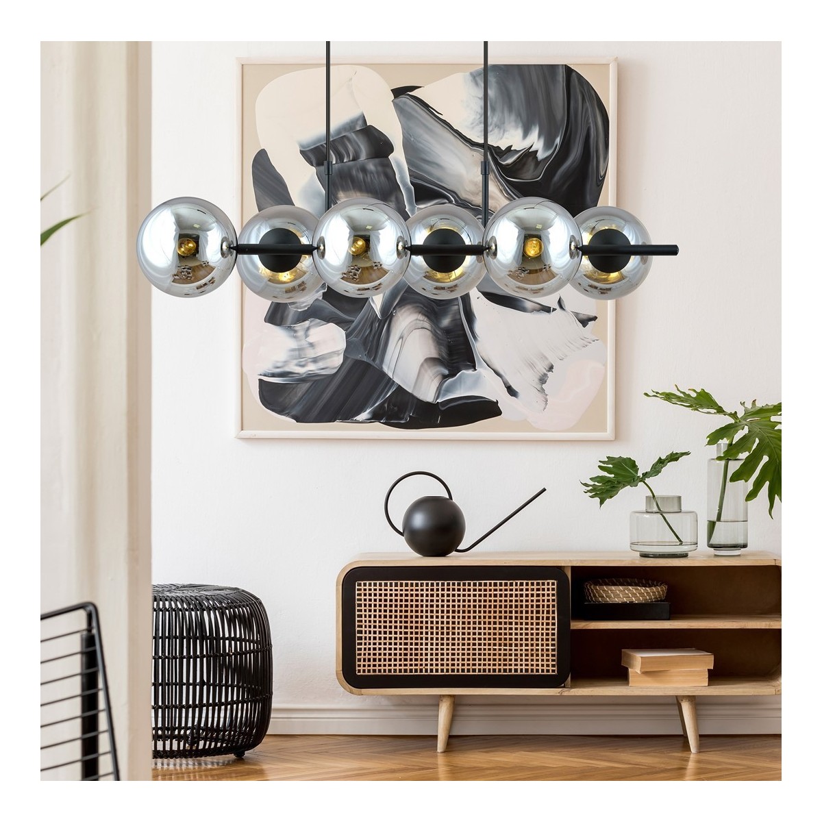 Lampa wisząca RORY 6 GRAFIT kolor grafit polska produkcja