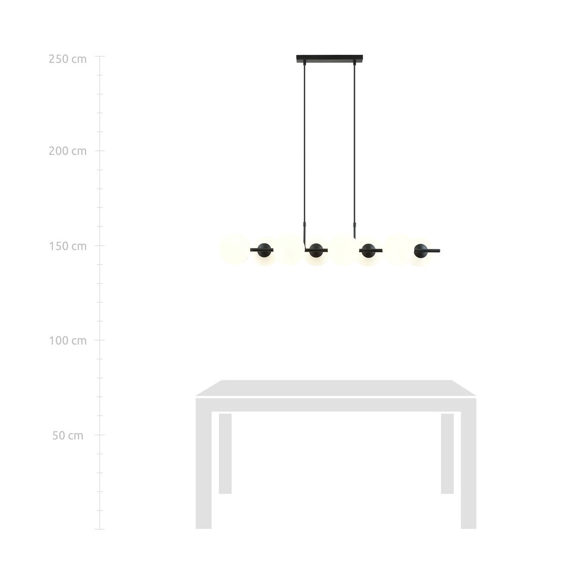 Lampa wisząca RORY 8 OPAL kolor biały polska produkcja