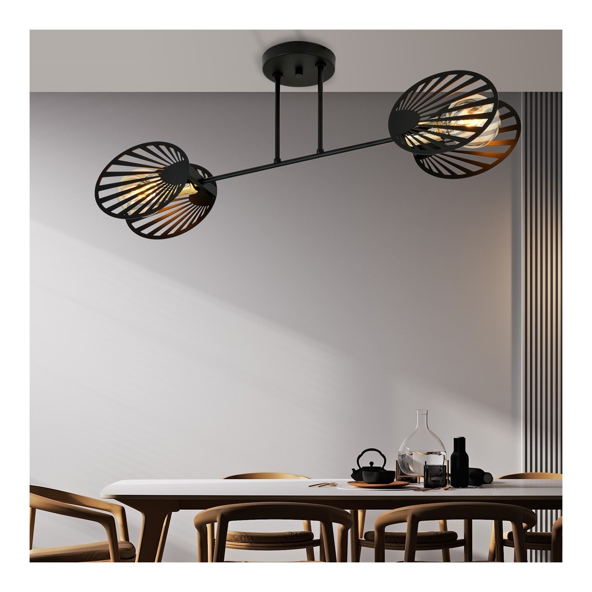 Lampa sufitowa TALIA 2 BLACK  kolor czarny polska produkcja