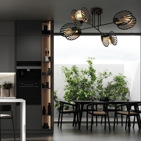 Lampa sufitowa TALIA 4 BLACK  kolor czarny polska produkcja