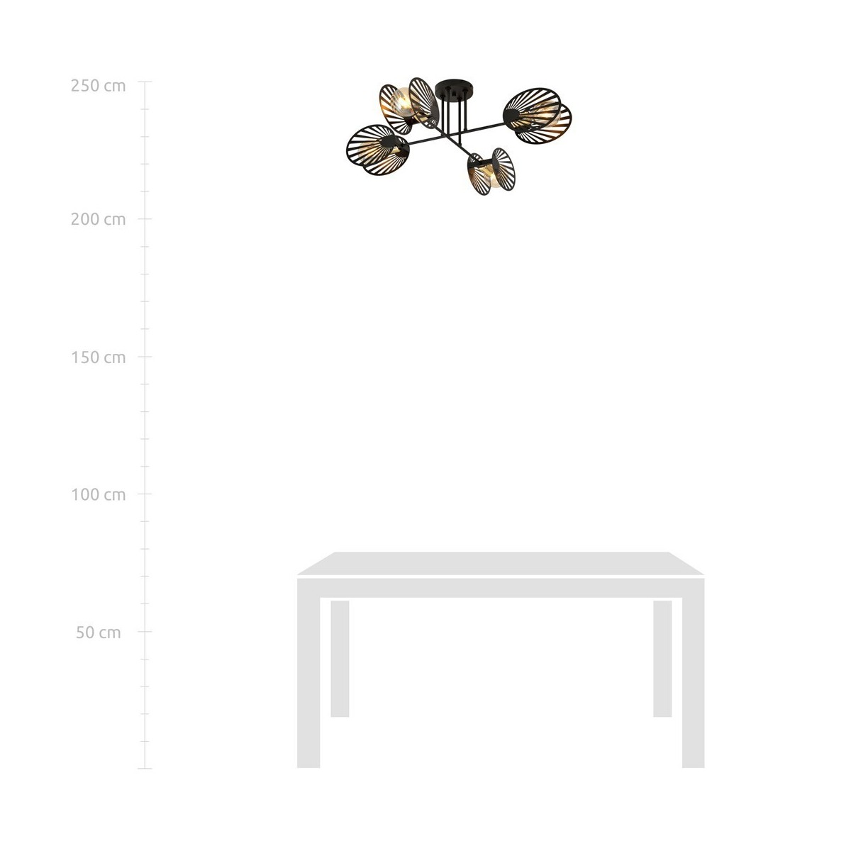 Lampa sufitowa TALIA 4 BLACK  kolor czarny polska produkcja