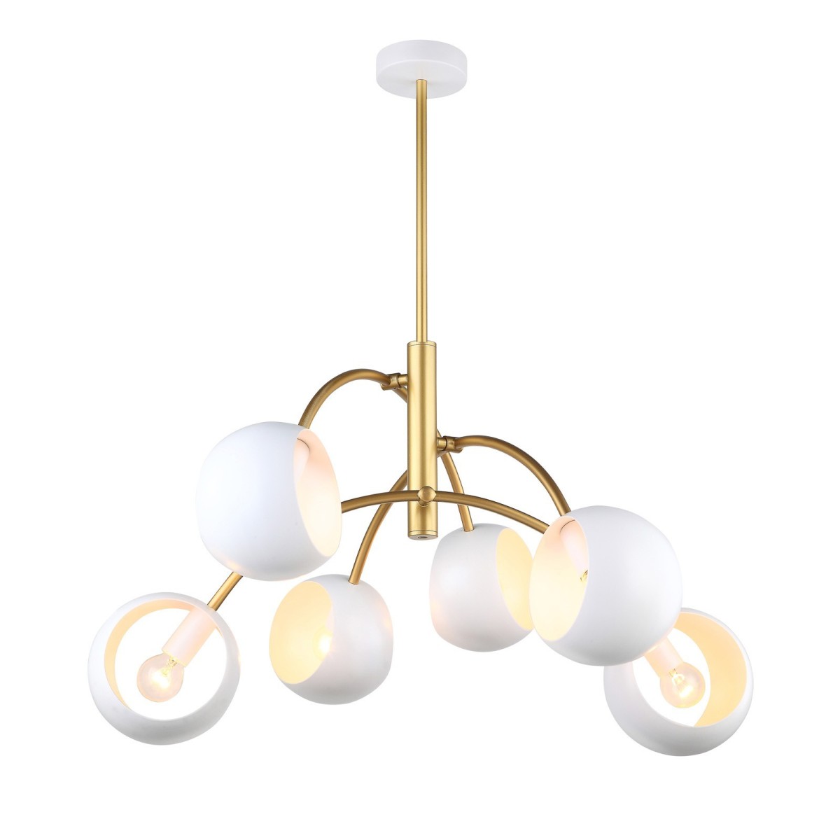 ITALUX Melvo MDM-3691/6 GD+W - Nowoczesna lampa z kategorii - Wiszące