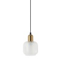 Nowoczesna lampa wisząca ITALUX PND-67594-1-BRO+CL