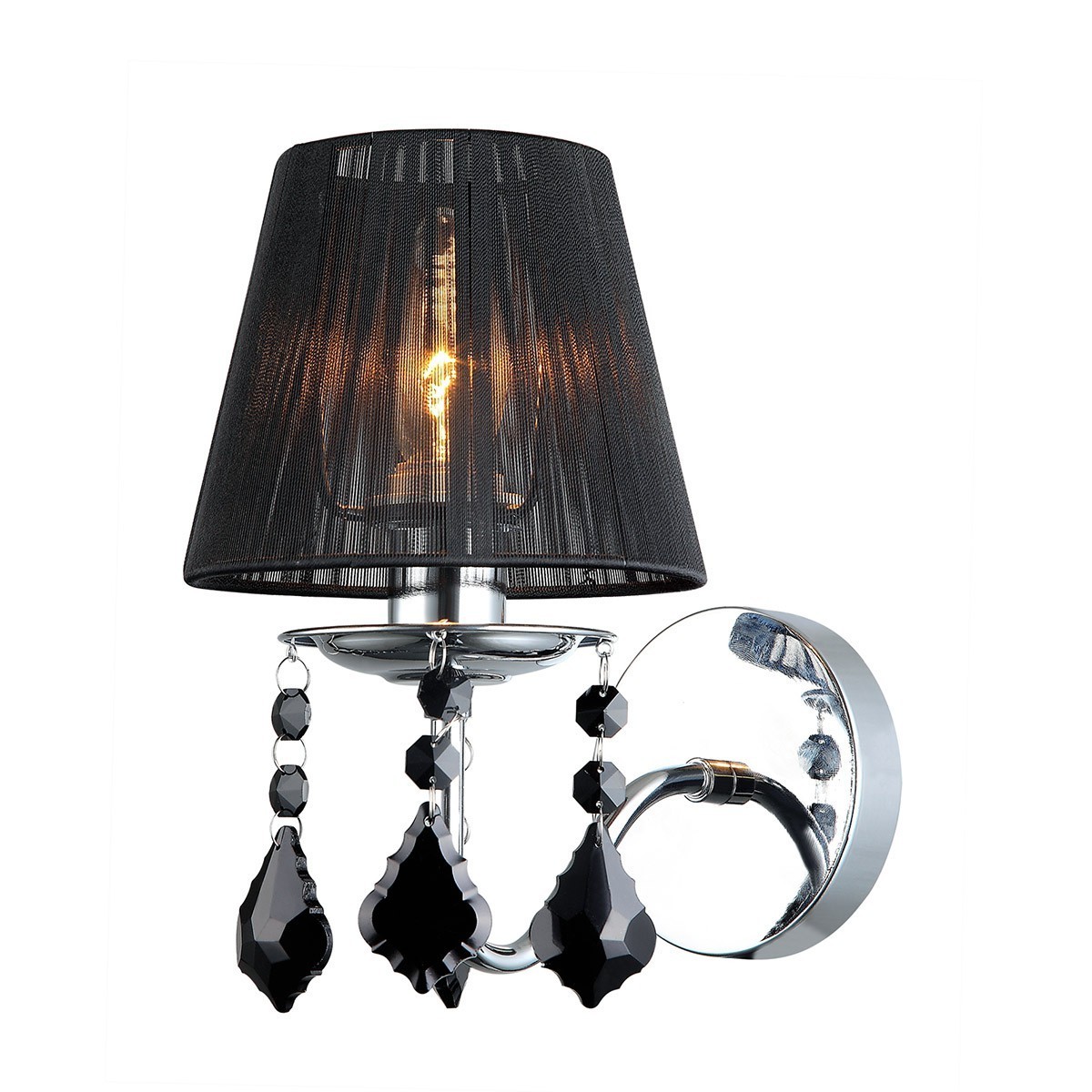 ITALUX Cornelia MBM-2572/1 BK - Lampa z kryształami z kategorii - Kinkiety