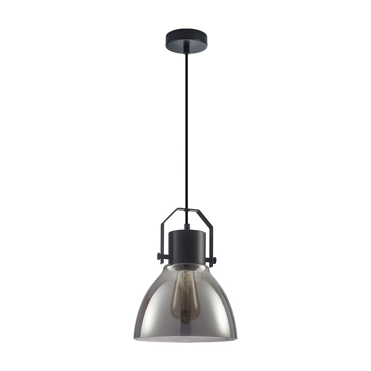 Lampa wisząca w stylu industrialnym i retro ITALUX PND-22371-1-BK+SG