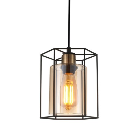 Lampa wisząca w stylu industrialnym i retro ITALUX PND-78901-1-BK+AMB