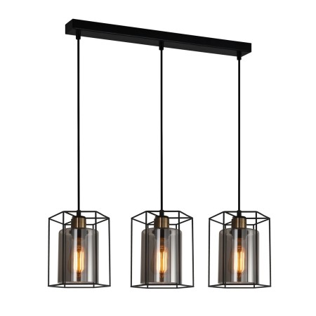 Lampa wisząca w stylu industrialnym i retro ITALUX PND-78901-3-BK+SG