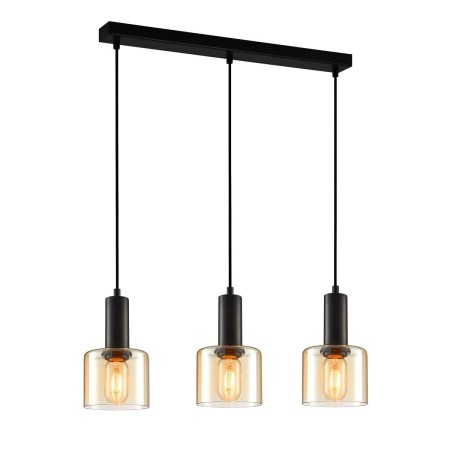 Nowoczesna lampa wisząca ITALUX PND-65342-3-BK+AMB