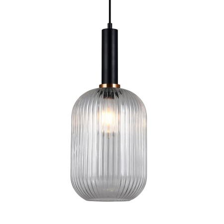 Nowoczesna lampa wisząca ITALUX PND-5588-1L-BK+CL