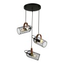 Lampa wisząca w stylu industrialnym i retro ITALUX PND-2445-3-BK